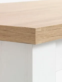 MARKSKELTable basse MARKSKEL 60x110 blanc/coloris chêne naturel-JYSK