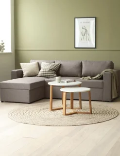 MARSLEVCanapé convertible avec méridienne MARSLEV tissu-JYSK