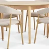MARSTRAND + EJSINGMARSTRAND Ø110 table coloris chêne + 4 EJSING chaises beige-JYSK Discount