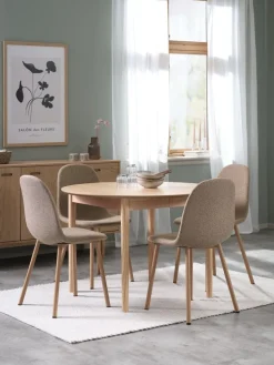 MARSTRAND + EJSTRUPMARSTRAND Ø110 table coloris chêne + 4 EJSTRUP chaises sable-JYSK Clearance