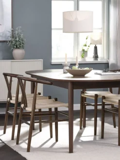 MARSTRAND + GUDERUPMARSTRAND L200/280 table coloris chêne + 4 GUDERUP chaises-JYSK Discount