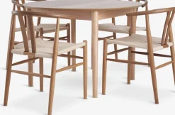 MARSTRAND + GUDERUPMARSTRAND Ø110 table coloris chêne + 4 GUDERUP chaises chêne-JYSK Discount
