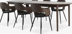 MARSTRAND + HVIDOVREMARSTRAND L200/280 table chêne f. + 4 HVIDOVRE chaises ch. f-JYSK New