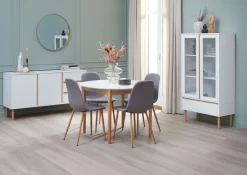 MARSTRAND + JONSTRUPMARSTRAND Ø110 table blanc + JONSTRUP chaises gris-JYSK Outlet