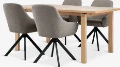 MEJLSKOV + ROSTRUPMEJLSKOV L180 table chêne naturel + 4 ROSTRUP chaises sable-JYSK Outlet