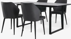 MOSELUND + LUNDERSKOVMOSELUND L180 table céramique + 4 LUNDERSKOV chaises noir-JYSK Hot