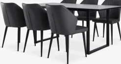 MOSELUND + LUNDERSKOVMOSELUND L180 table céramique + 4 LUNDERSKOV chaises noir-JYSK Hot