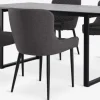 MOSELUND + PEBRINGEMOSELUND L180 table céramique + 4 PEBRINGE chaises gris/noir-JYSK Outlet