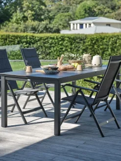MOSS + MYSENMOSS L214/315 table + 4 MYSEN chaises gris-JUTLANDIA Hot