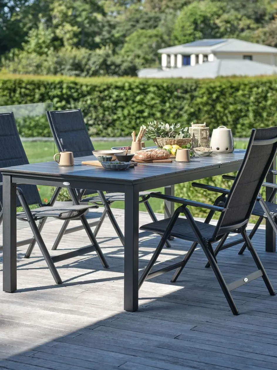 MOSS + MYSENMOSS L214/315 table + 4 MYSEN chaises gris-JUTLANDIA Hot