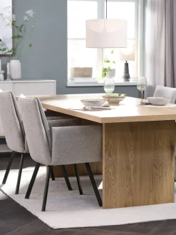 MUNKEBY + GJESINGMUNKEBY L220 table colo. chêne + 4 GJESING chaises beige/n.-JYSK Hot