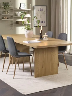 MUNKEBY + JONSTRUPMUNKEBY L220 table colo. chêne + 4 JONSTRUP chaises asphalte-JYSK Sale