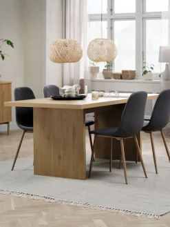 MUNKEBY + JONSTRUPMUNKEBY L180 table colo. chêne + 4 JONSTRUP chaises asphalte-JYSK Clearance