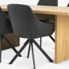 MUNKEBY + ROSTRUPMUNKEBY L180 table coloris chêne + 4 ROSTRUP chaises noir-JYSK