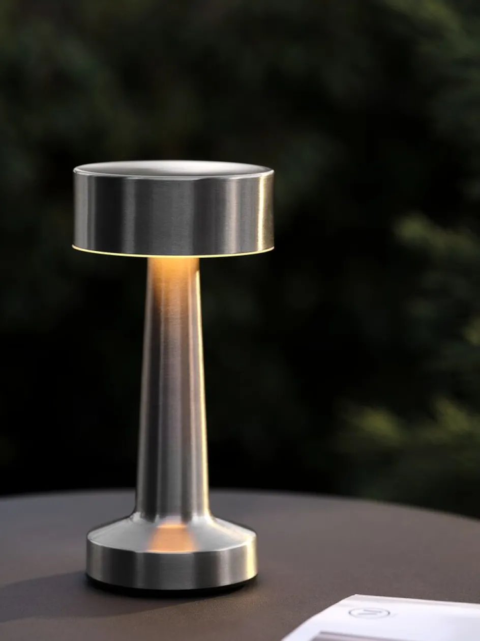 MUSVITLampe de table rechargeable MUSVIT Ø11xH21cm chrome-JYSK Outlet