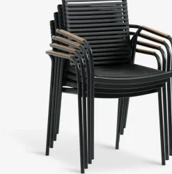 NABEChaise empilable NABE noir-JUTLANDIA