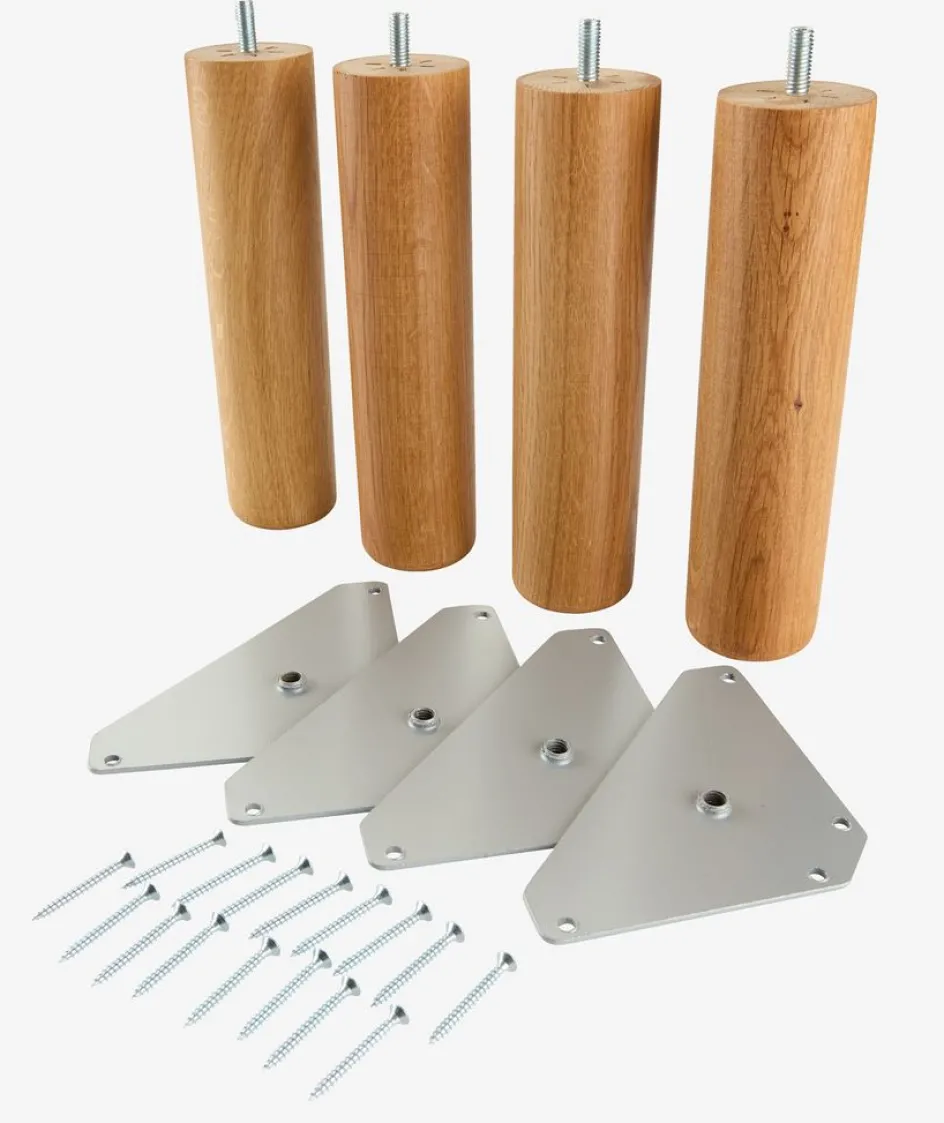 NAKKELVAPieds de lit Ø5xH20cm NAKKELVA chêne 4pcs/pqt-JYSK Hot