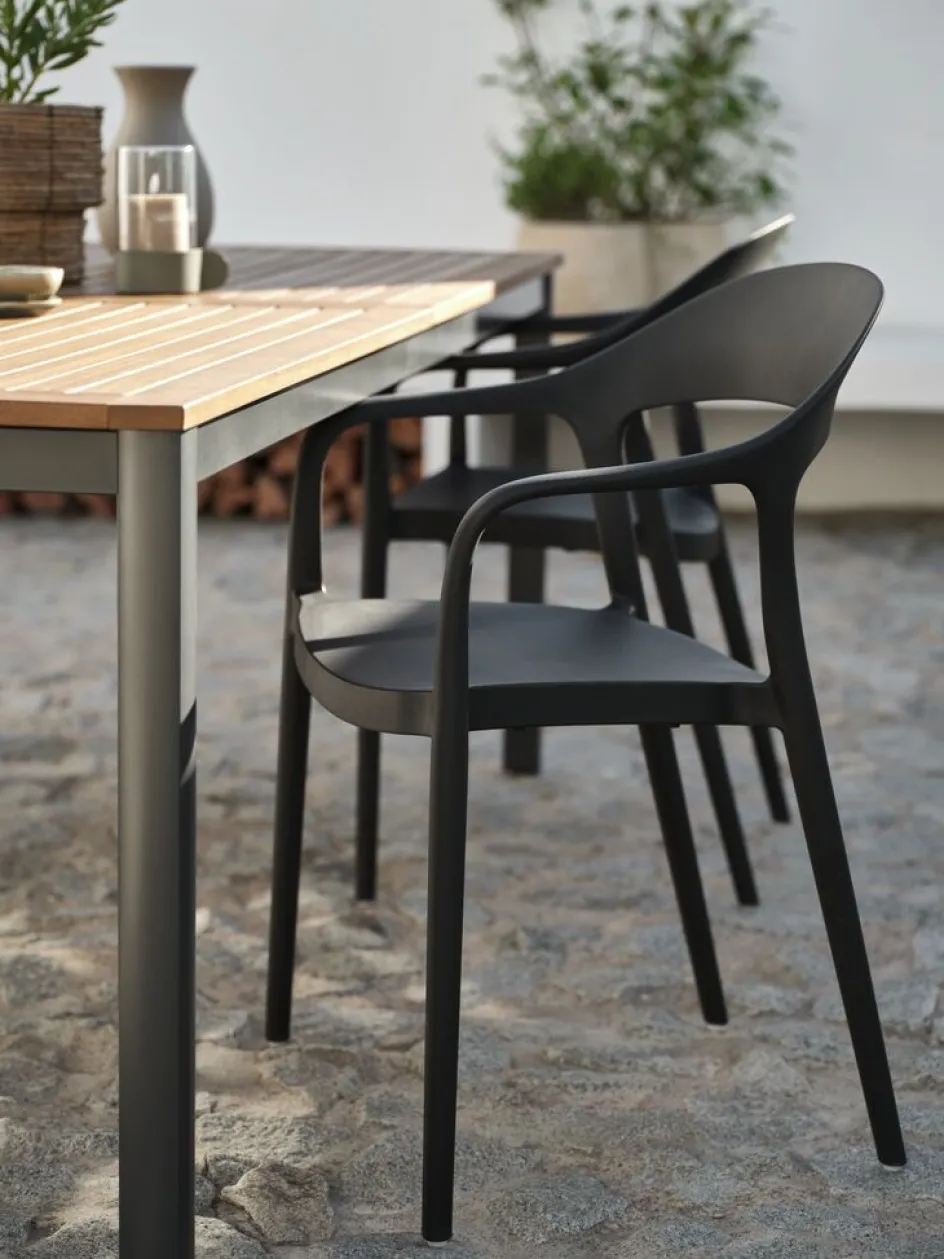 NANNESTADChaise empilable NANNESTAD gris foncé-JYSK