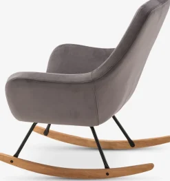 NEBELFauteuil à bascule NEBEL velours gris-JYSK New