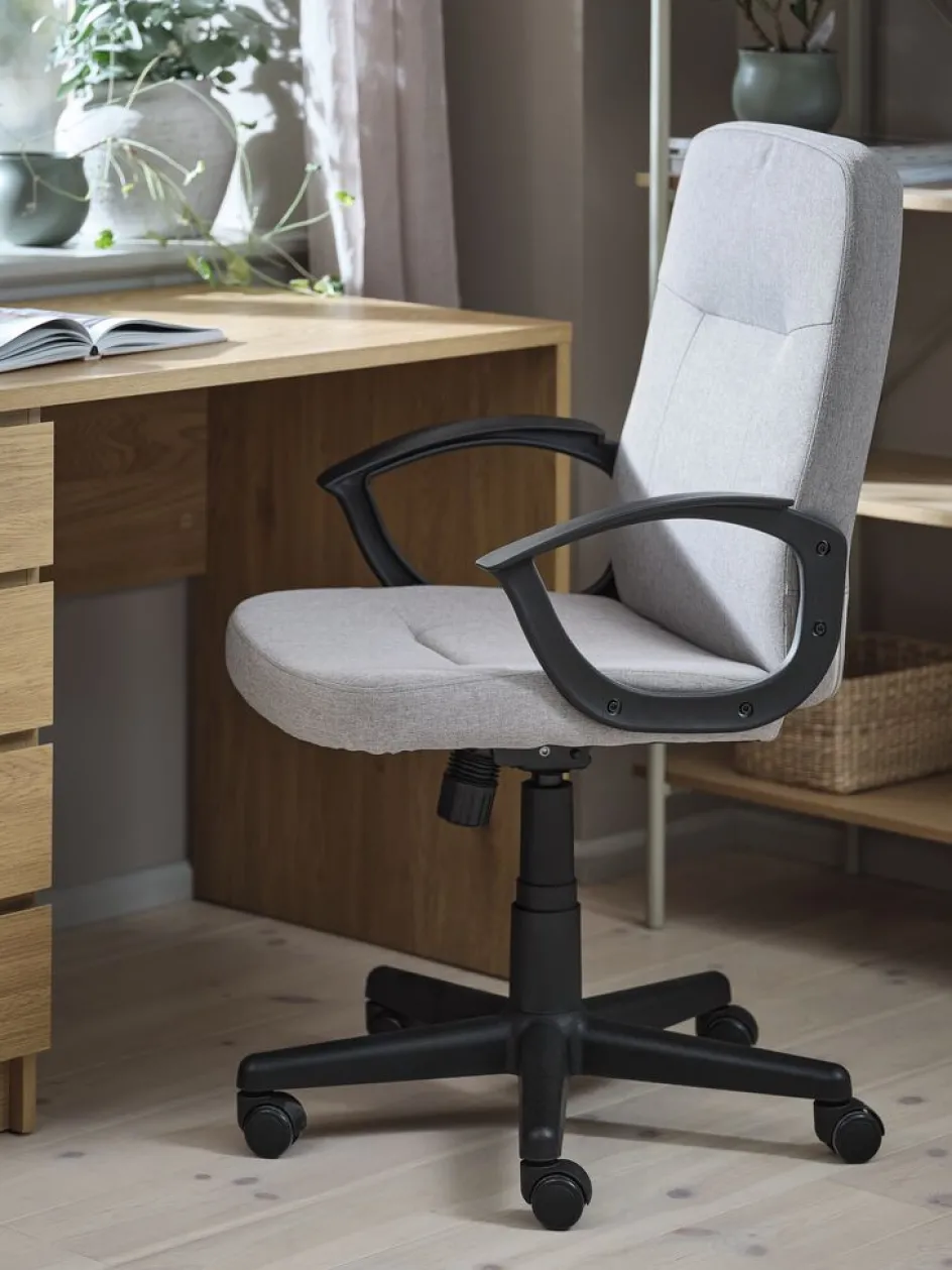 NIMTOFTEFauteuil de bureau NIMTOFTE tissu /noir-JYSK Hot