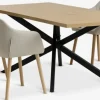 NORTOFT + ADSLEVNORTOFT L200 table coloris chêne + 4 ADSLEV chaises beige-JYSK Best