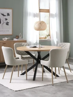 NORTOFT + BELLINGENORTOFT Ø120 table coloris chêne + 4 BELLINGE chaises sable-JYSK Best