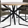 NORTOFT + ESPENORTOFT Ø120 table coloris chêne + 4 ESPE chaises olive/noir-JYSK Best