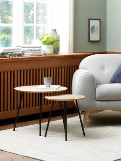 NYBOBout de canapé NYBO Ø55 coloris chêne chaud/noir-JYSK