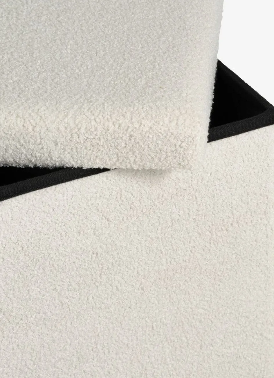 NYSTEDPouf NYSTED 38x38 a/rangement tissu teddy blanc cassé-JYSK Hot