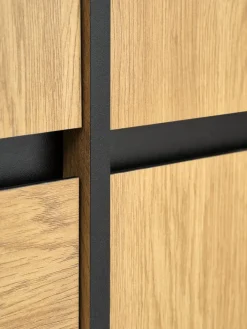 ODENSEArmoire ODENSE 179x210 5 portes 3 tiroirs coloris chêne-JYSK New