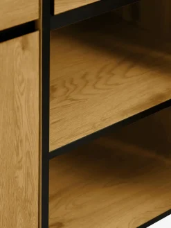 ODENSEBuffet ODENSE 3 portes 3 tiroirs coloris chêne chaud/noir-JYSK Sale