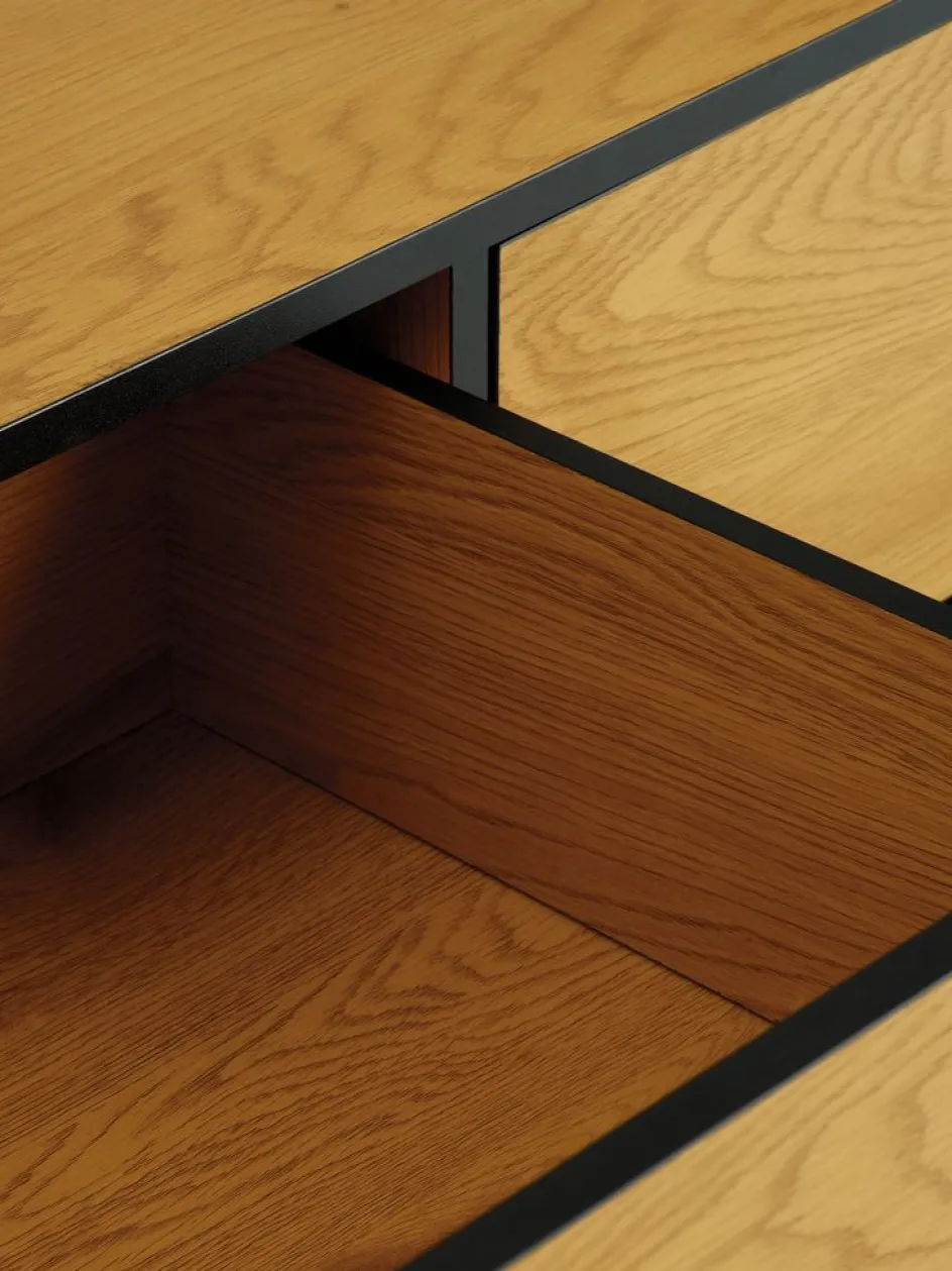 ODENSECommode 3+3 tiroirs ODENSE coloris chêne chaud/noir-JYSK Hot