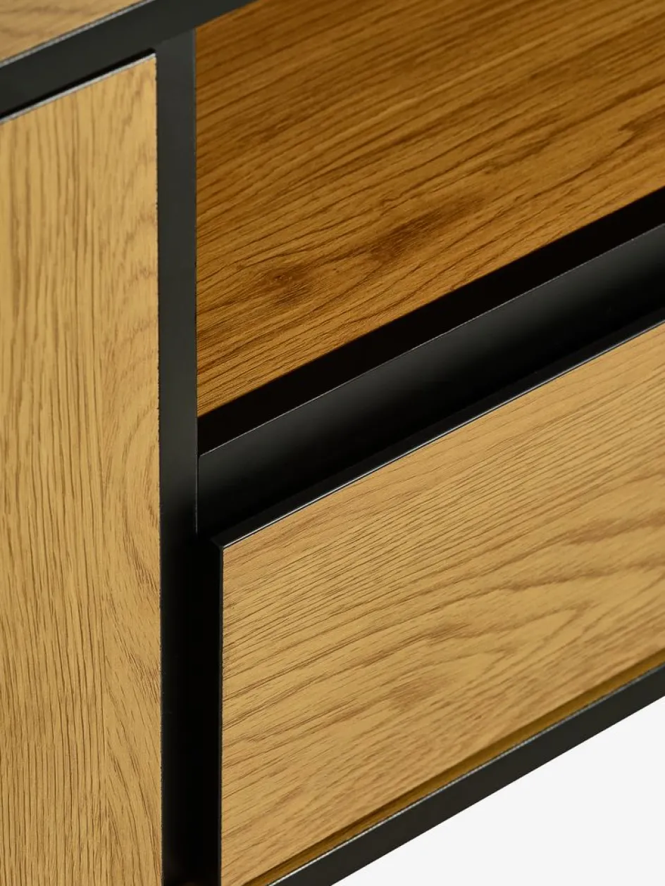 ODENSEMeuble TV ODENSE 2 portes 1 tiroir coloris chêne chaud/noir-JYSK Sale