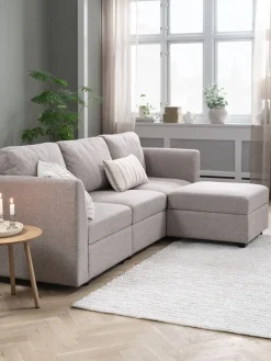 OKSBYModule canapé OKSBY central a/rangement tissu sable-JYSK Best