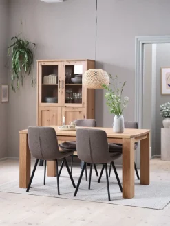 OLDE + MELBYOLDE L160 table chêne naturel + 4 MELBY chaises brun clair-JYSK Hot