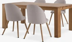 OLDE + THORUPOLDE L200 table chêne naturel + 4 THORUP chaises beige-JYSK New