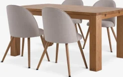 OLDE + THORUPOLDE L160 table chêne naturel + 4 THORUP chaises beige-JYSK Online