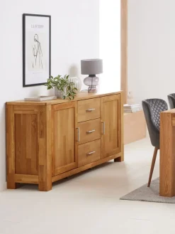 OLDEBuffet OLDE 2 portes 3 tiroirs chêne naturel-Royal Oak Clearance