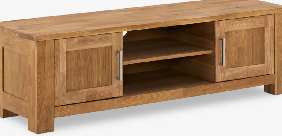 OLDEMeuble TV OLDE 150 cm 2 portes 1 étagère chêne naturel-Royal Oak Outlet