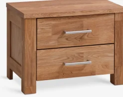 OLLERUPTable de nuit OLLERUP 2 tiroirs chêne naturel-Royal Oak Online