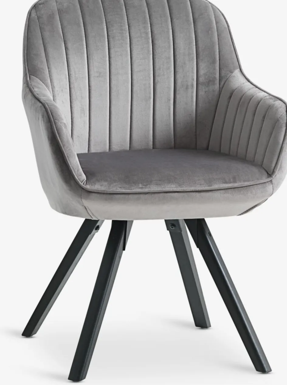 ONSEVIGFauteuil ONSEVIG velours gris/noir-JYSK Sale