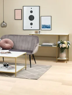 PANDRUPConsole PANDRUP 30x110 blanc/doré-JYSK Outlet