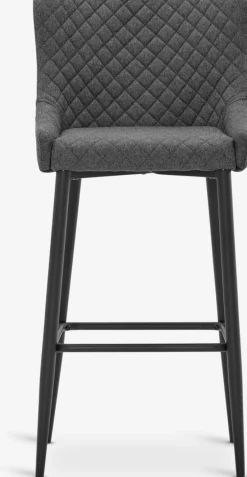 PEBRINGEChaise de bar PEBRINGE avec dossier tissu /noir-JYSK Online