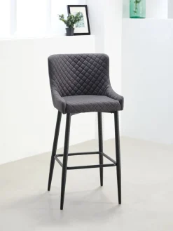 PEBRINGEChaise de bar PEBRINGE avec dossier tissu /noir-JYSK Online