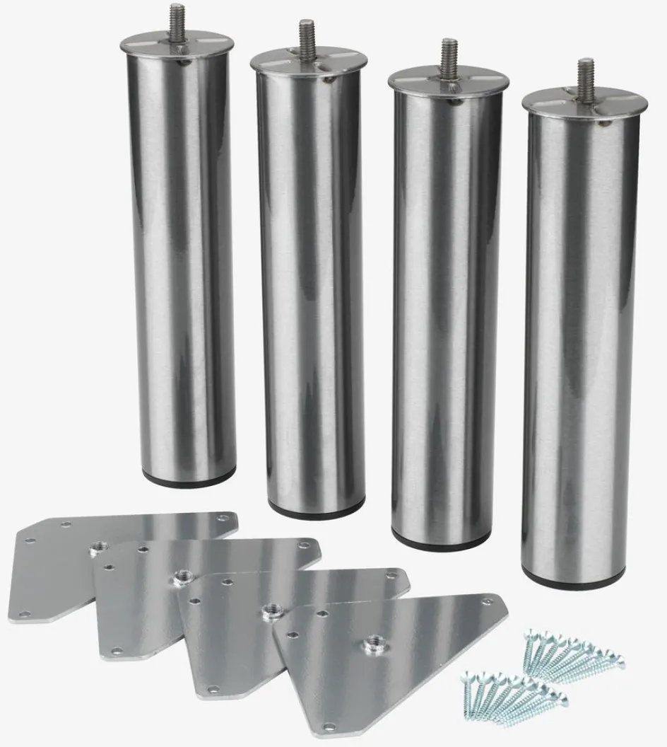 PYTTELVAPieds de lit Ø5xH23cm PYTTELVA acier 4pcs/pqt-JYSK Discount
