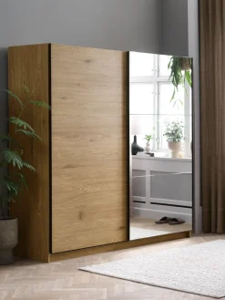 RABERGArmoire RABERG 200x200 a/miroir coloris chêne chaud-JYSK Clearance