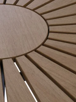 RANGSTRUP + NABERANGSTRUP Ø130 table naturel/noir + 4 NABE chaises noir-JUTLANDIA