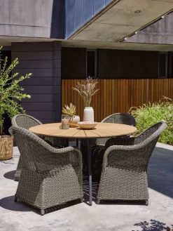 RANGSTRUPTable de jardin RANGSTRUP Ø130 naturel/noir-JUTLANDIA Sale