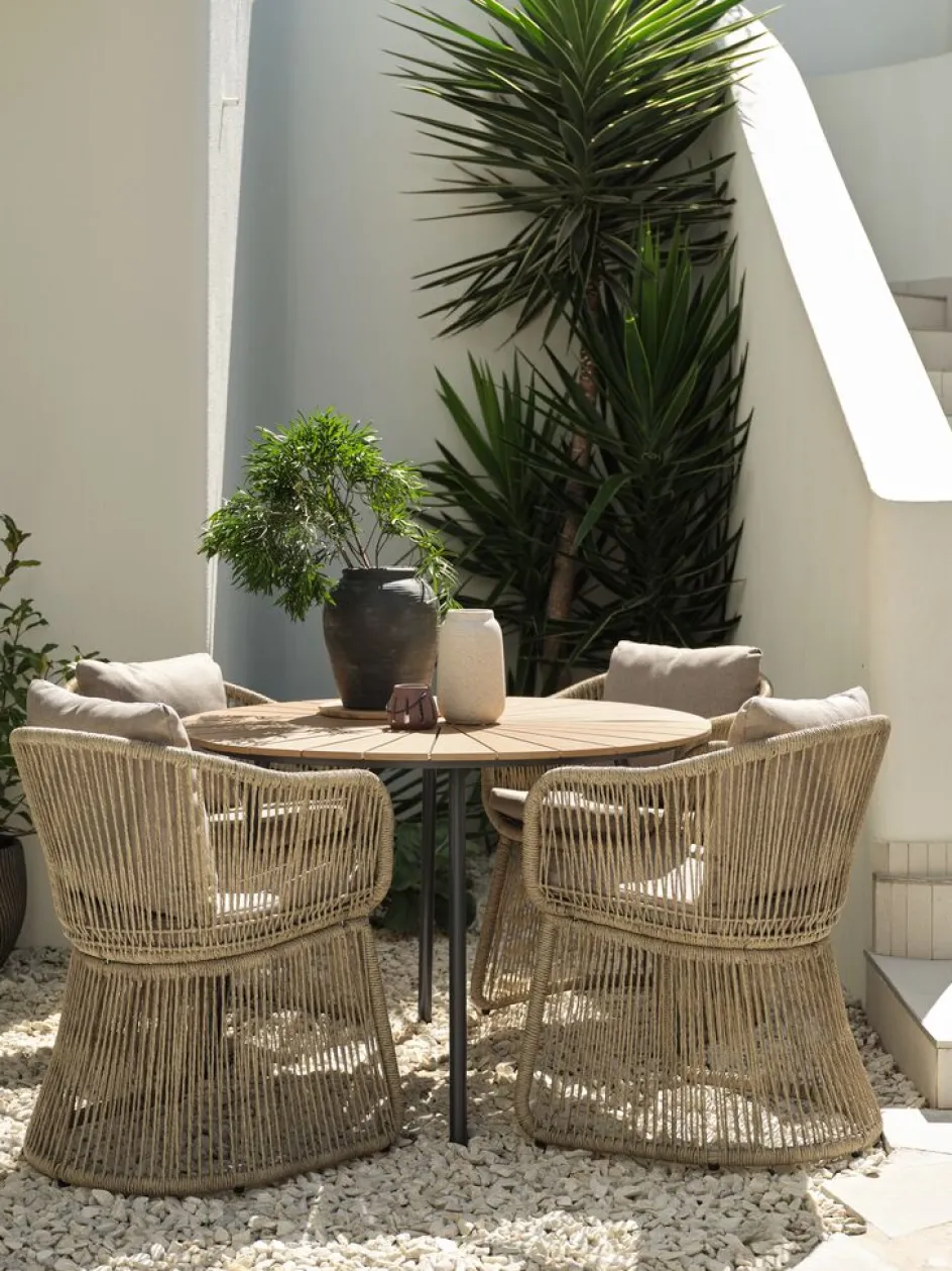 RANGSTRUPTable de jardin RANGSTRUP Ø110 naturel/noir-JUTLANDIA Clearance