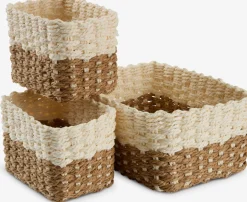 RASMUSSENLot de paniers RASMUSSEN l19/12xL26/18xH12 pcs/lot naturel-JYSK Clearance